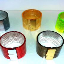 Bracialets made with Trespex Metallic colored