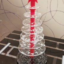 Albero di natale realizzato in TRESPEX Flakes Silver