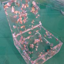 Cofanetto realizzato in TRESPEX Flakes Red