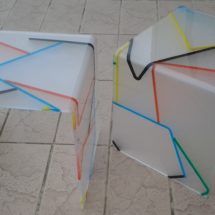 Panchetti realizzati in TRESPEX FLASH Bisabbiato
