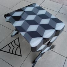 Panchetto 3D realizzato in TRESPEX Mosaic