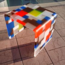 Panchetto realizzato in TRESPEX Mosaic