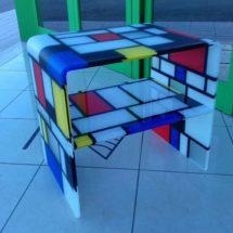 Panchetto realizzato in TRESPEX Mosaic Mondrian