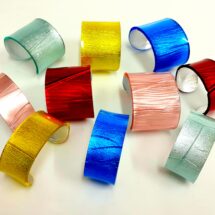 Bracialets made with Trespex Metallic colored